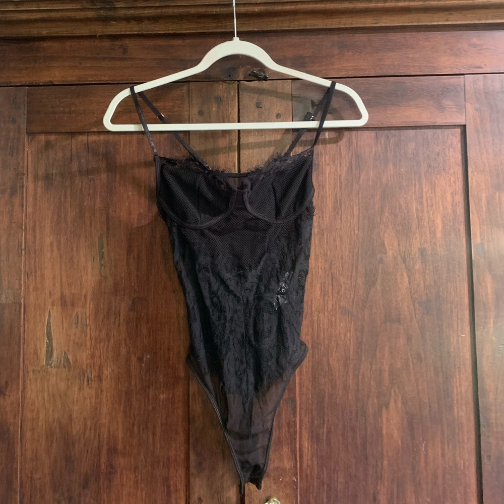 Lace teddy bodysuit top size M